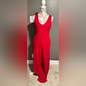 NWT Crystal Sky Red backless Jumpsuit